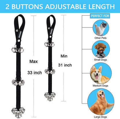 Dog Bell Premium Potty Training Big Dog Bells Adjustable Dog Doorbell for Potty Training Your Puppy Easily - Premium Quality - 7 Extra Super Loud Dog Doorbells